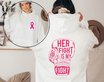 Breast Cancer Hoodie, Cancer Awareness Sweatshirt, Breast Cancer Shirt, Warrior Shirt, Cancer Fighter Support Team Hoodie, Woman Gift
