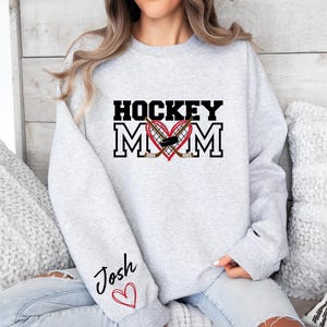 Custom Hockey Mom Sweatshirt, Hockey Mom Hoodie, Personalized Hockey Mom Hoodie, Hockey Sweatshirt for Mom, Hockey Season, Hockey Mom Gift