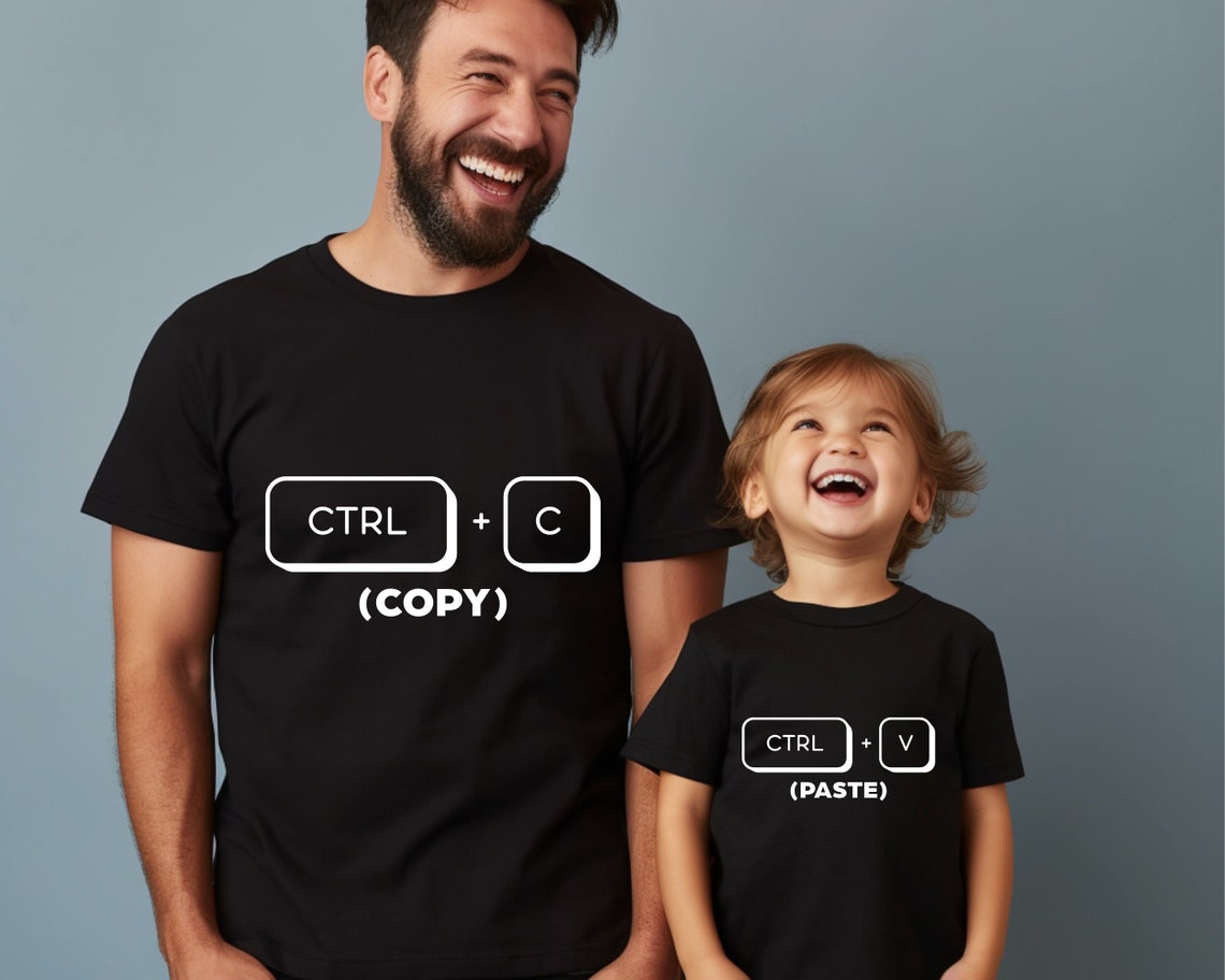 Copy Paste Shirt Set - Father and Baby Matching Shirts Copy and Peste ...