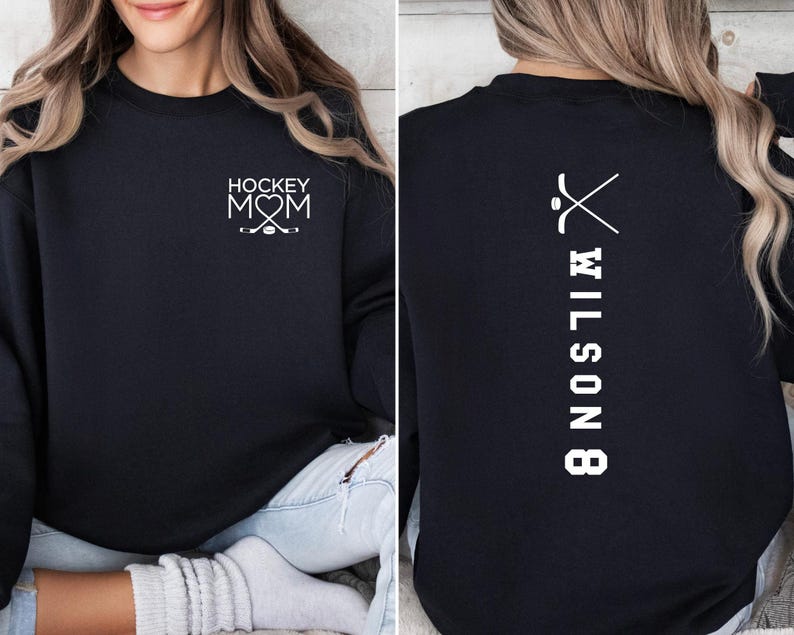 Custom Hockey Mom Sweatshirt, Hockey Mama Hoodie, Sports Mom Sweater, Gift Shirt For Sports Mom, Game Day Hoodie, Mother's Day Gift bild 1