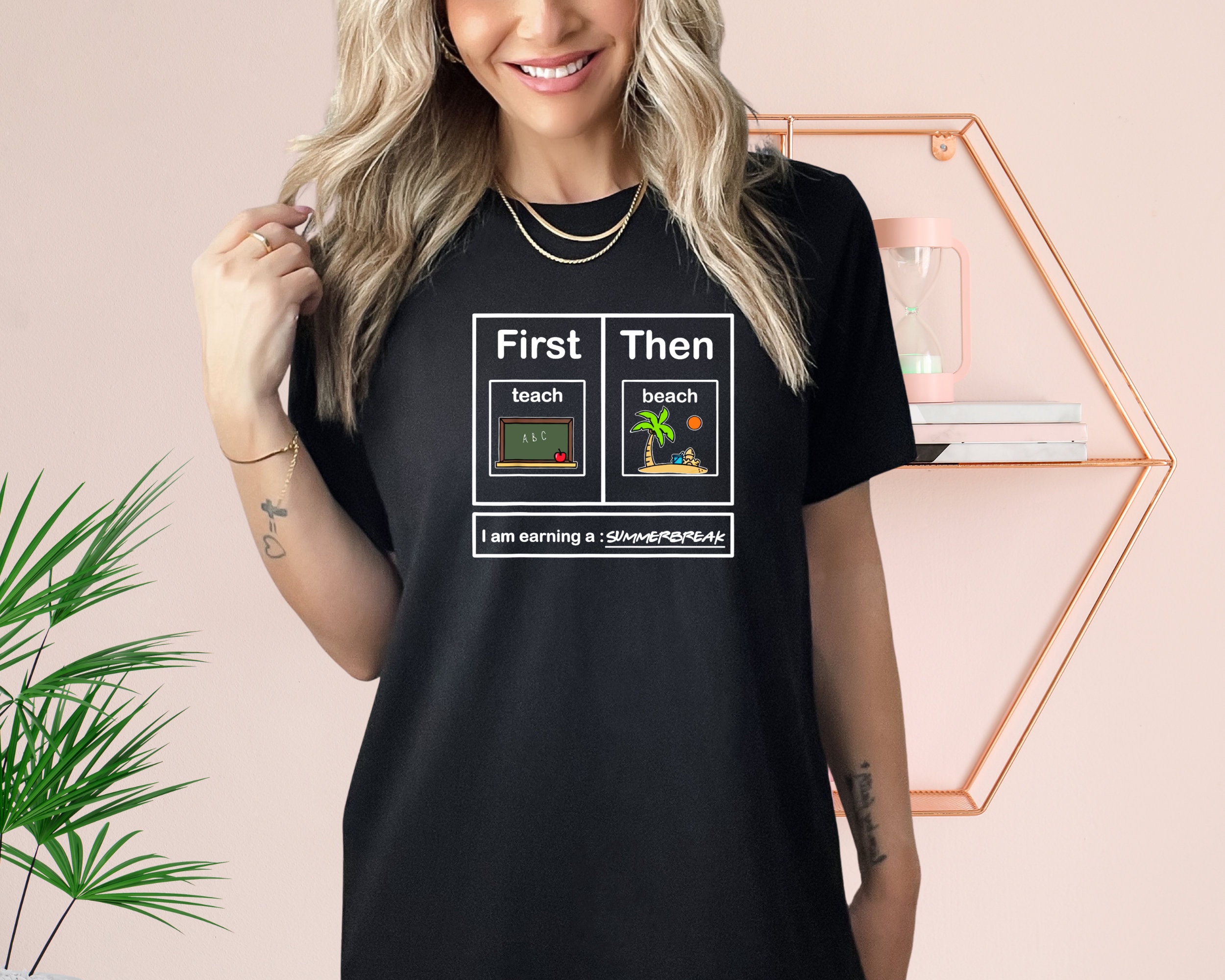 First Teach Then Beach Shirt, First We Teach Then We Beach Shirt, Funny ...