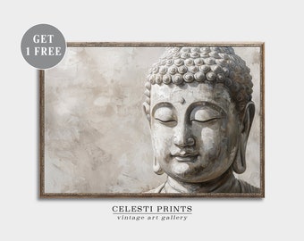 Buddha Wall Painting, Buddha Face Art, Asian Art, Spiritual Art, Buddha Statue, Wall Art Buddha, Digital Download