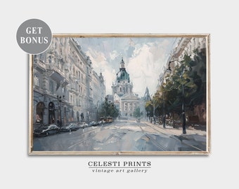 Vienna Wall Decor, Austria Wall Art, Europe Art Print, Vienna Cityscape Painting, Vienna Wall Art, Austria Art Print, Digital Download