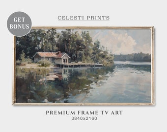 Lake House Frame TV Art, Samsung Frame TV Art, Tv Art Lakehouse, Summer Frame Tv Art, Lakehouse Decor, Tv Art Lake, Digital Download