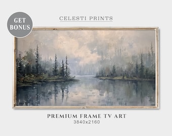 Frame Tv Art Lake, Samsung Frame TV Art, Summer Lake Painting, Summer Frame Tv Art, Tv Art Lake, Art for Lakehouse, Digital Download
