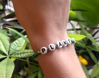 Bracelet de maman de plante, bracelet de perles, bracelet de perles de graines, bijoux en perles, parent de plante, cadeau d'amant de plante, idée cadeau, cadeau de petite amie, cadeau