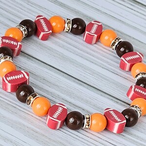 Cleveland Browns stretch bracelet, CLE sports jewelry, Cleveland sports jewelry, Ohio, Football, Browns Fan gifts