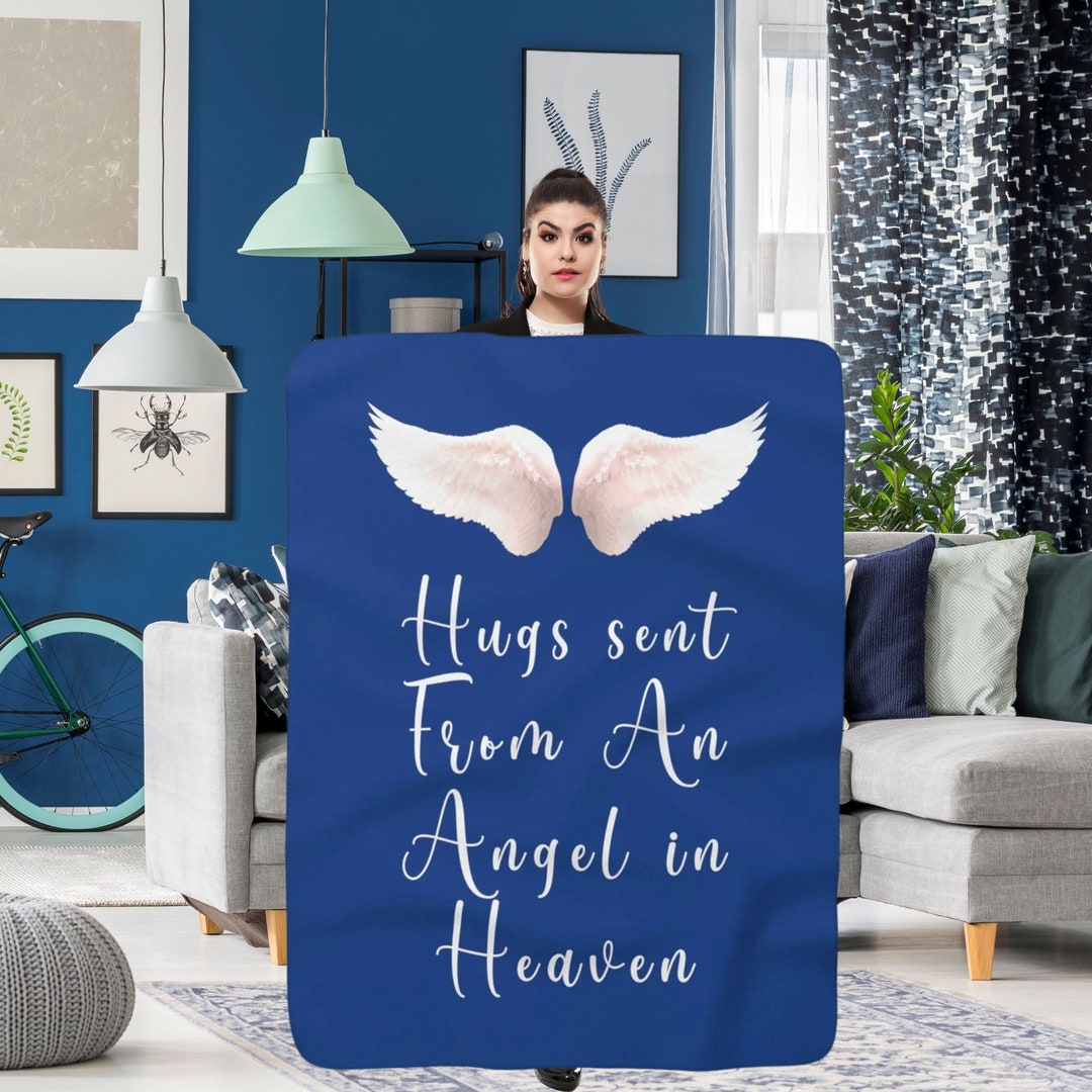 Hugs From Heaven Sympathy Blanket 50 X 60 Sherpa Fleece Bereavement
