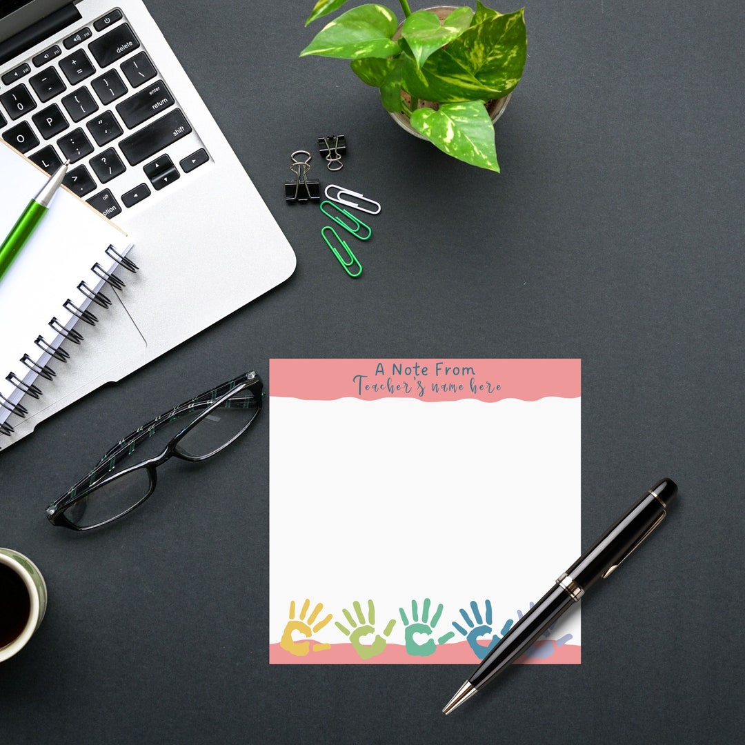 Custom Teacher Sticky Notes, Teacher Stationery, Teacher Gift, Desk