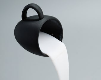 3D Printed Coffee Spill Sculpture: Home Decor