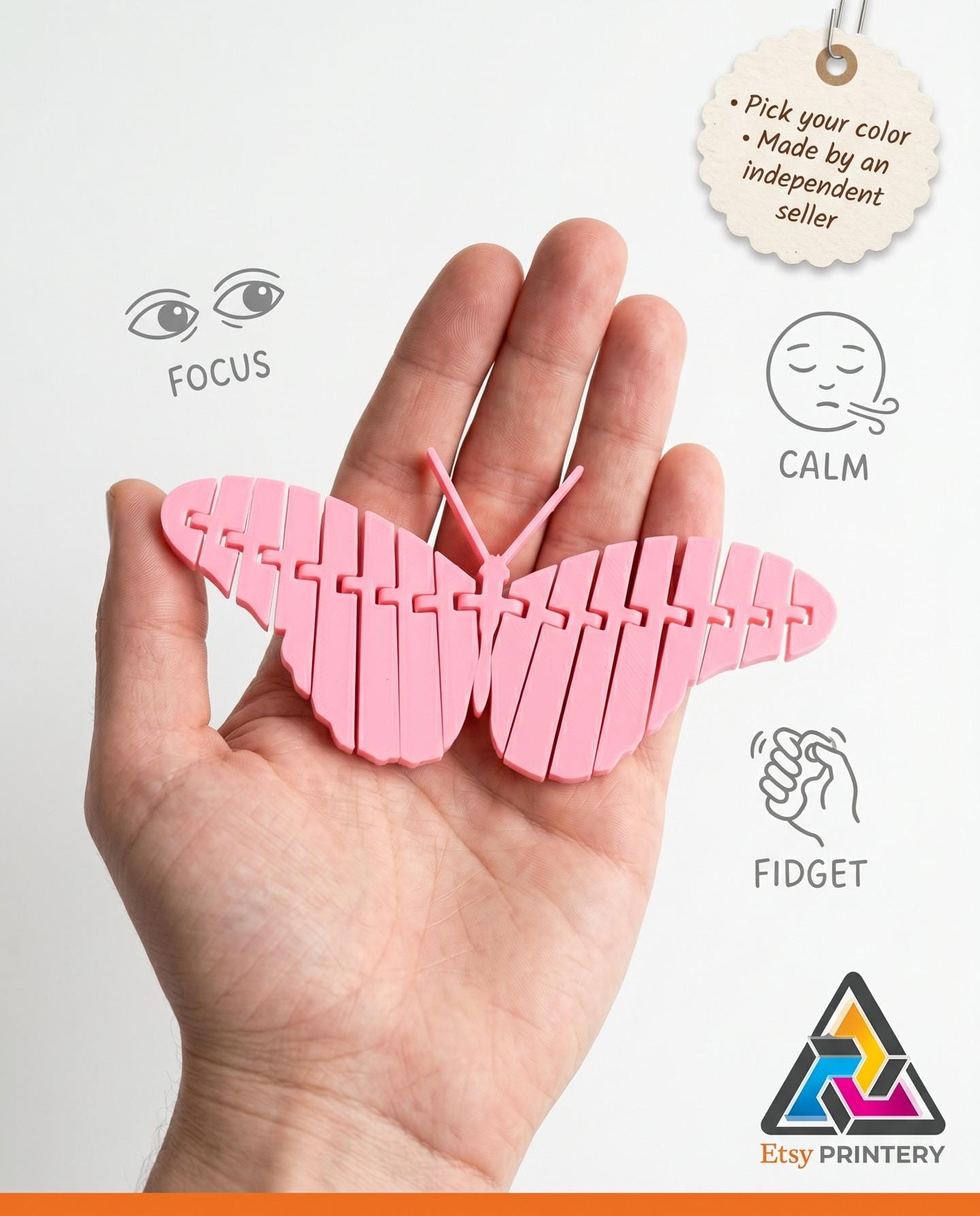 3D Printed Butterfly Fidget Toy - Stim Toy