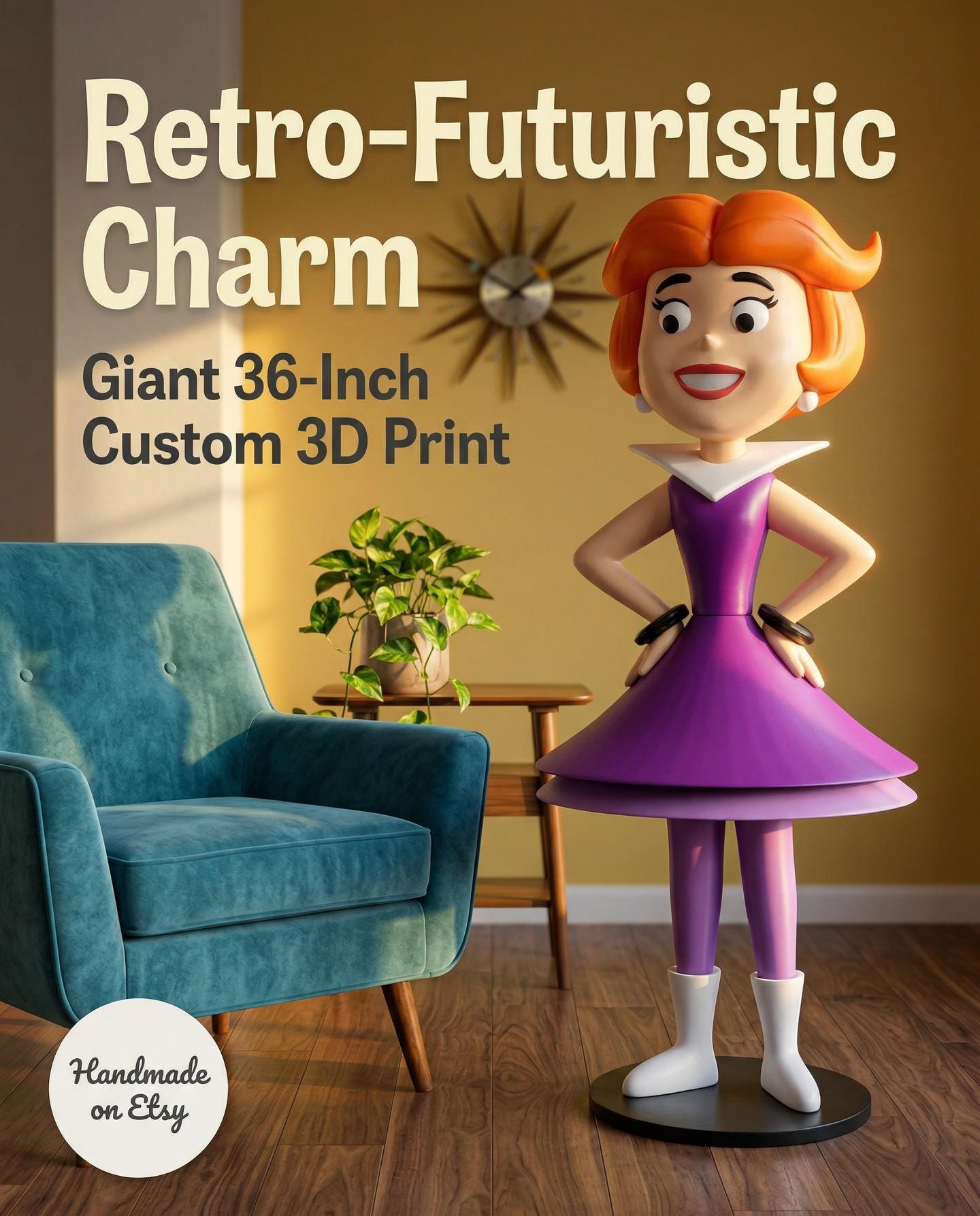 36" Jane Jetson Statue – 3D Printed Fan Art Collectible