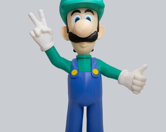 Life-Size Luigi – 36" Tall - 3D Printed Collectible Figure - Fan Art