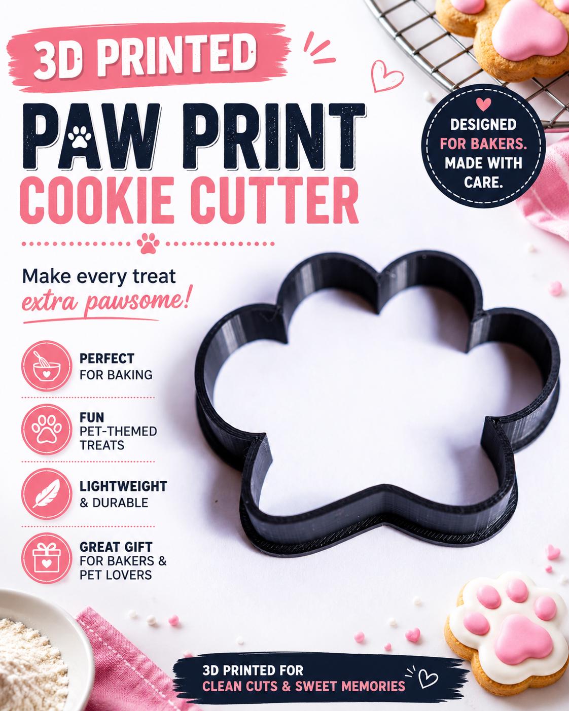 Puppy Paw Cookie Cutter! - Make your cookies into Puppy Paws! - 3D Printed!