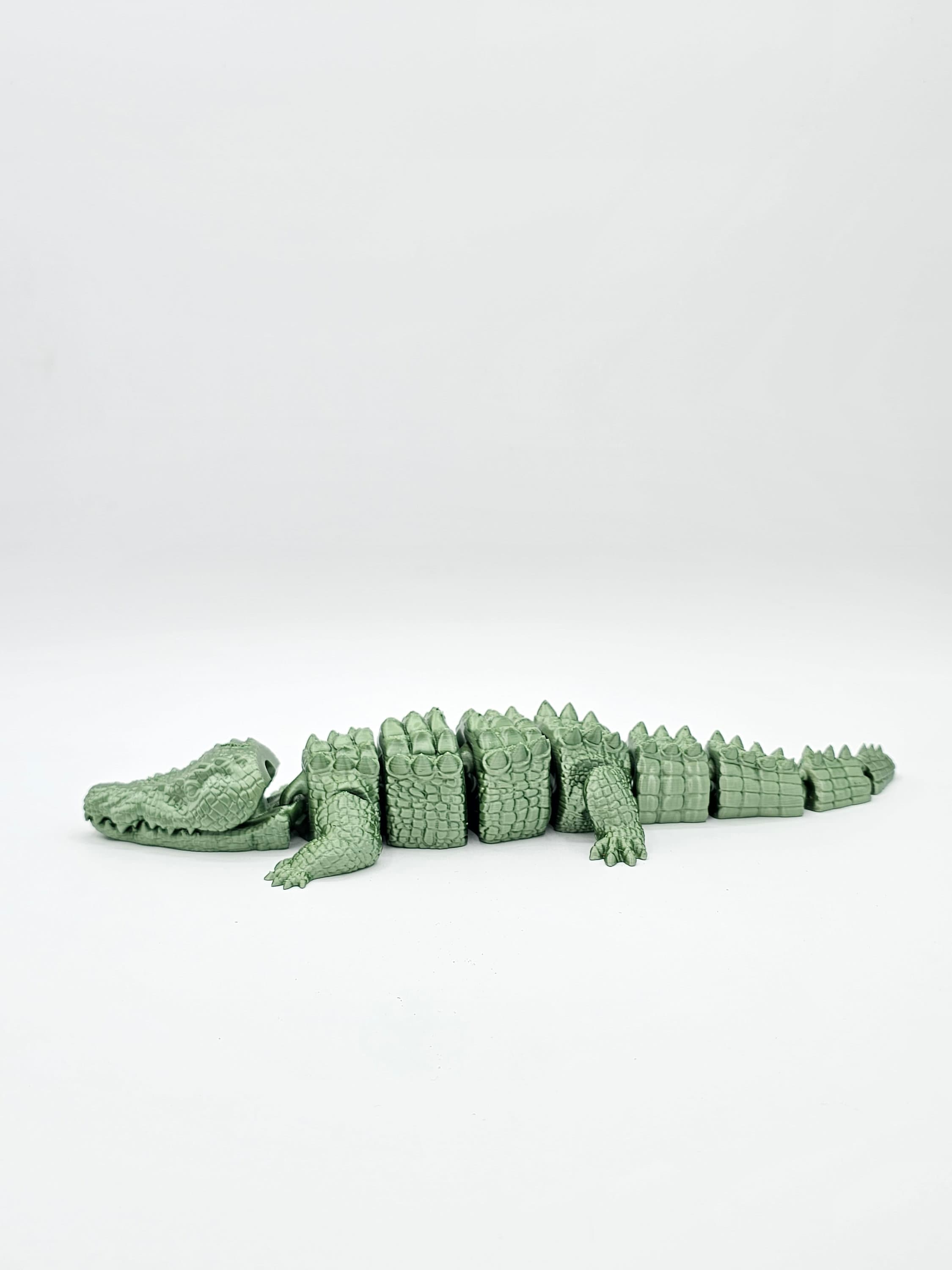 3D Printed Articulating Fidget Crocodile: Flexible Stim Toy
