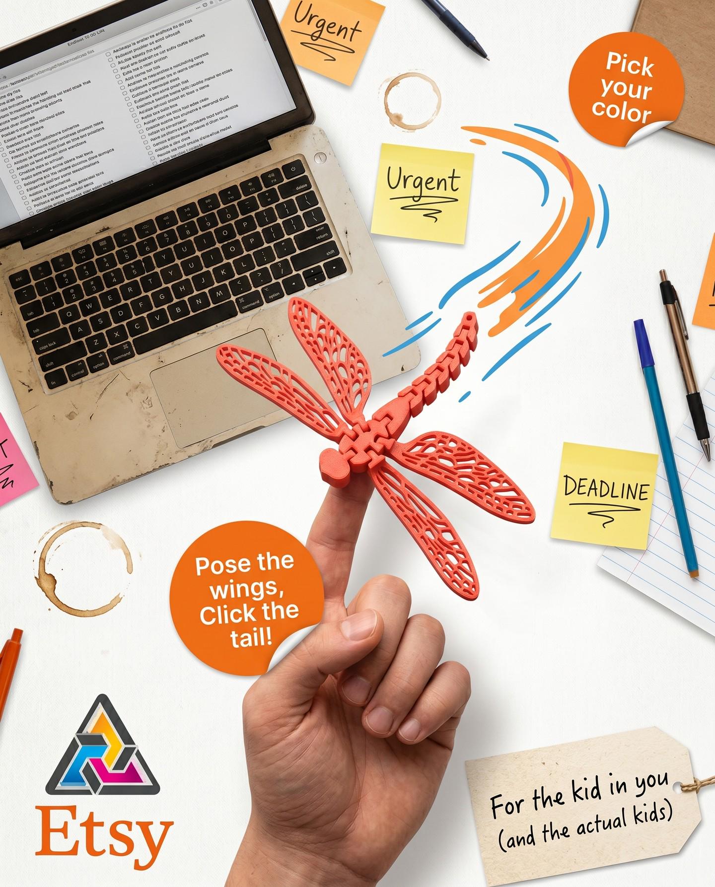 Dragonfly Fidget Toy: 3D Printed Stim Toy