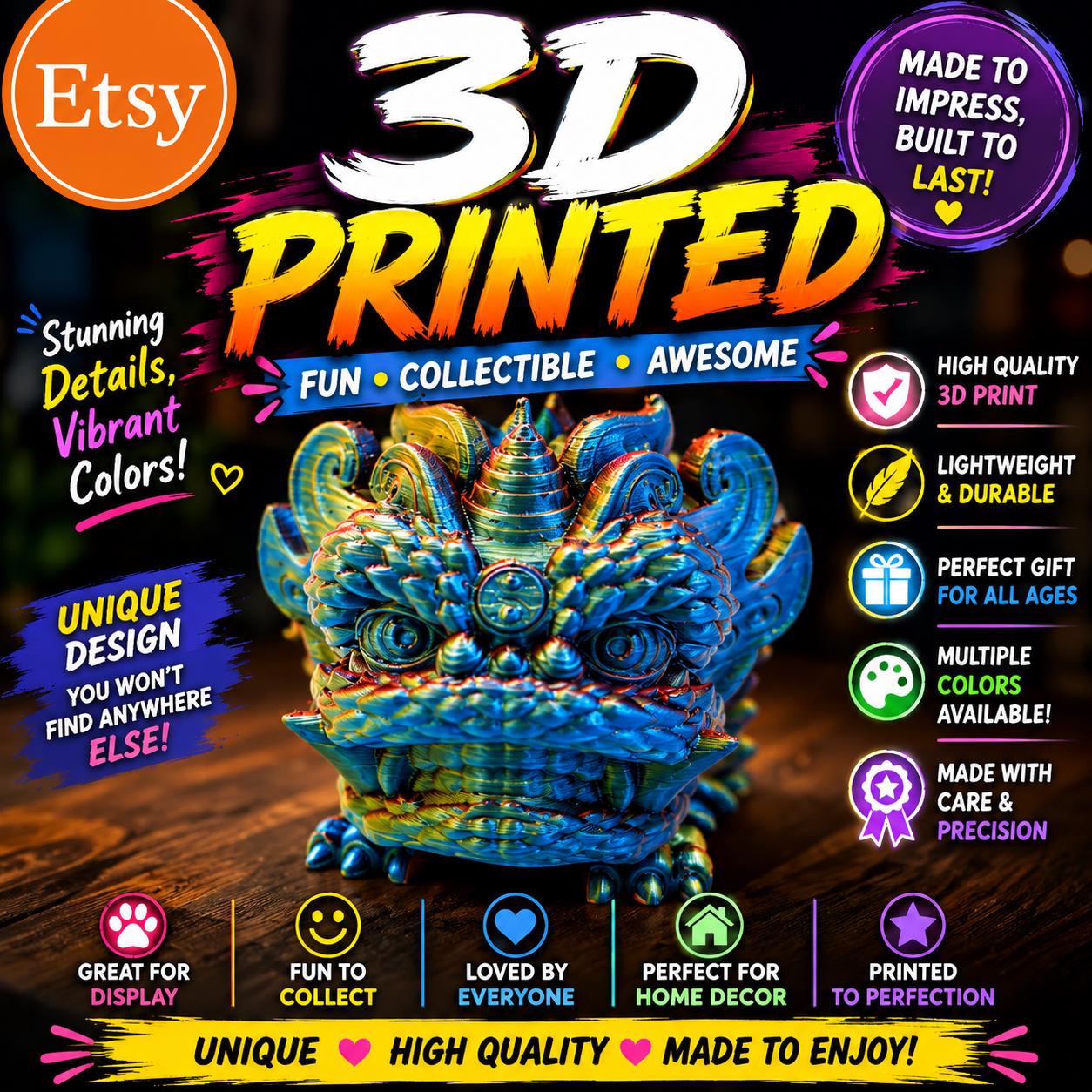 3D Printed Fidget Dragon: New Year's Sensory Toy