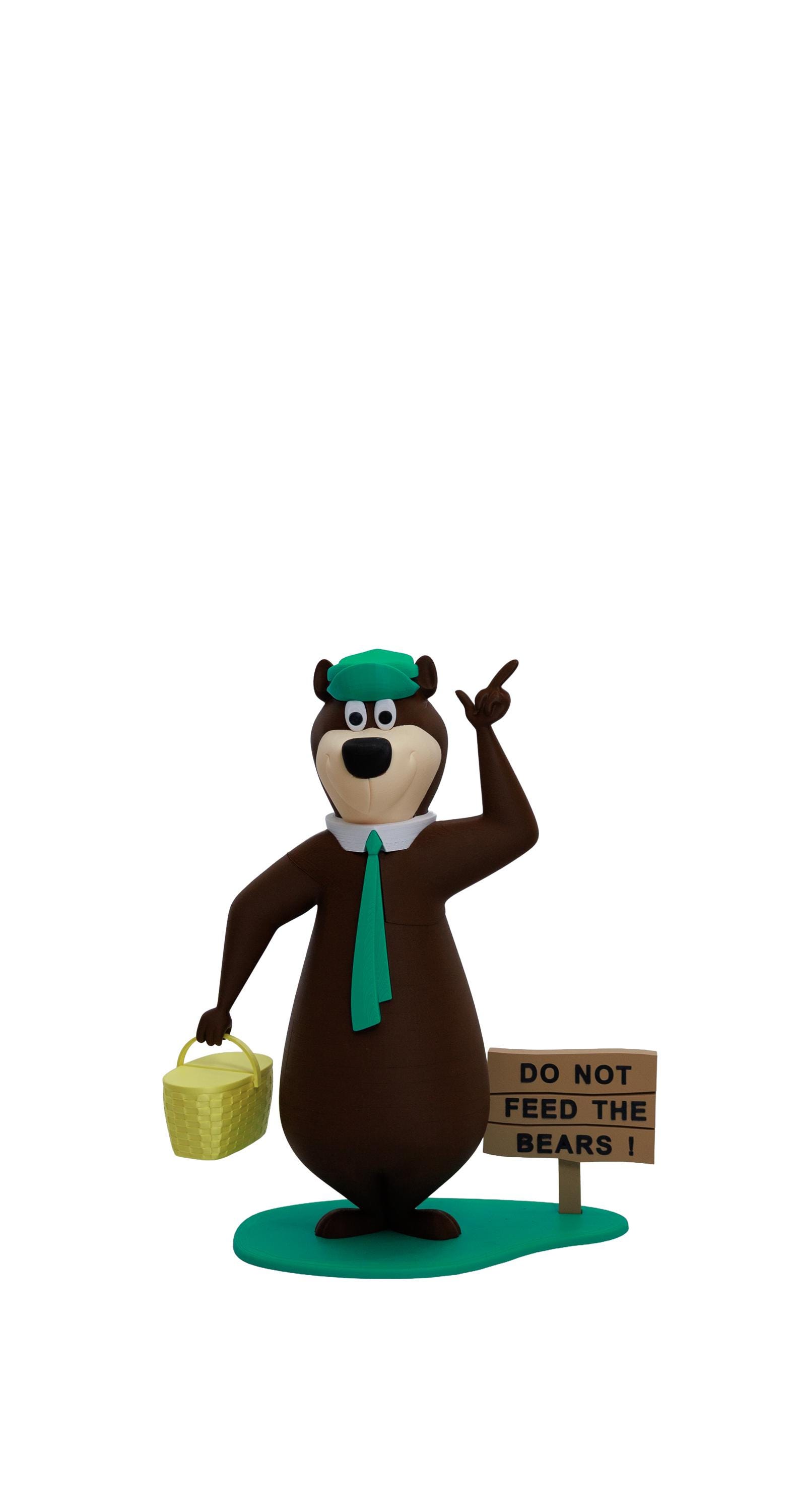Yogi Bear – 23” Tall 3D Printed Statue – Oversized Hanna-Barbera Collectible Figure