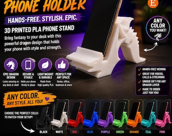 3D-utskriven draketelefonhållare: Handsfree PLA-telefonstativ