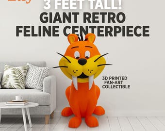 Baby Puss – 36" Tall - 3D Printed - Collectible Figure - Fan Art -  Custom Sizes Available!