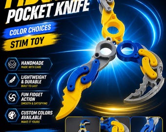 3D Printed Fidget Pocket Knife: Color Choices, STIM Toy