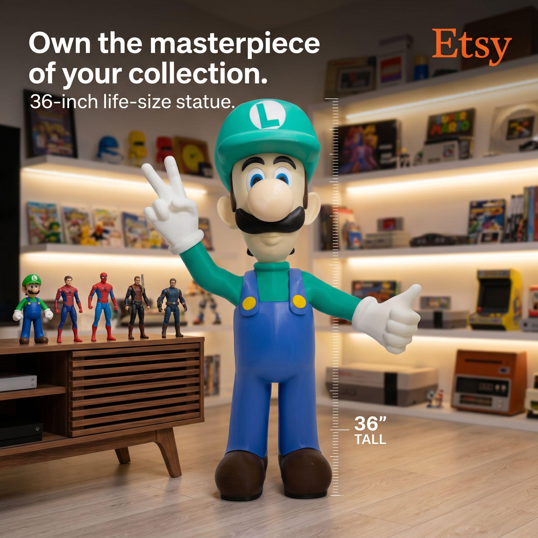 スーパーマリオ　立体オブジェ 約44cm Super Mario Lifesize - Etsy