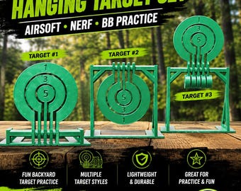 Hanging Target: 3D Printed Airsoft, Nerf, BB Practice