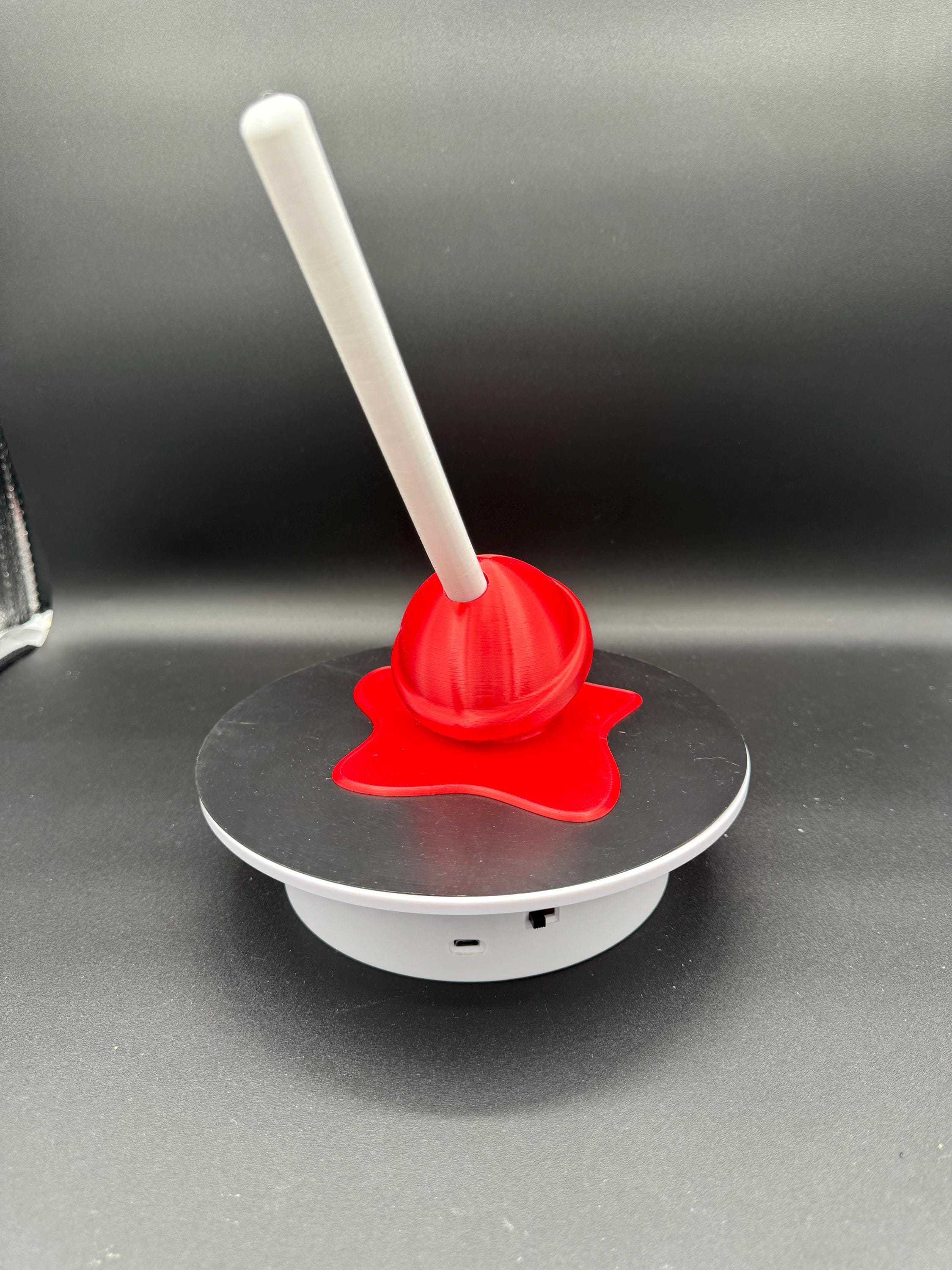 3D Printed Melting Lollipop Sculpture: Choose Size & Color