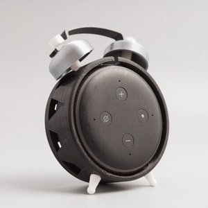 Clock Shape Alexa Echo Dot Holder! - Make a Cool Looking Old Style Alarm Clock out of your Alexa! 3D Printed, Color Choices Available!