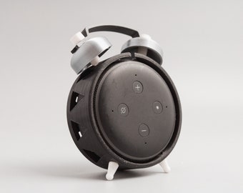Clock Style Alexa Echo Dot 3rd Gen Holder: 3D Printed PLA Desk Stand