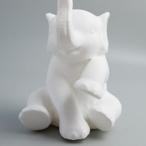 Elefantenfigur Statue - 3D Gedruckt - Nur ein großer alter süßer Glückselefant! Wählen Sie eine beliebige Farbe!
