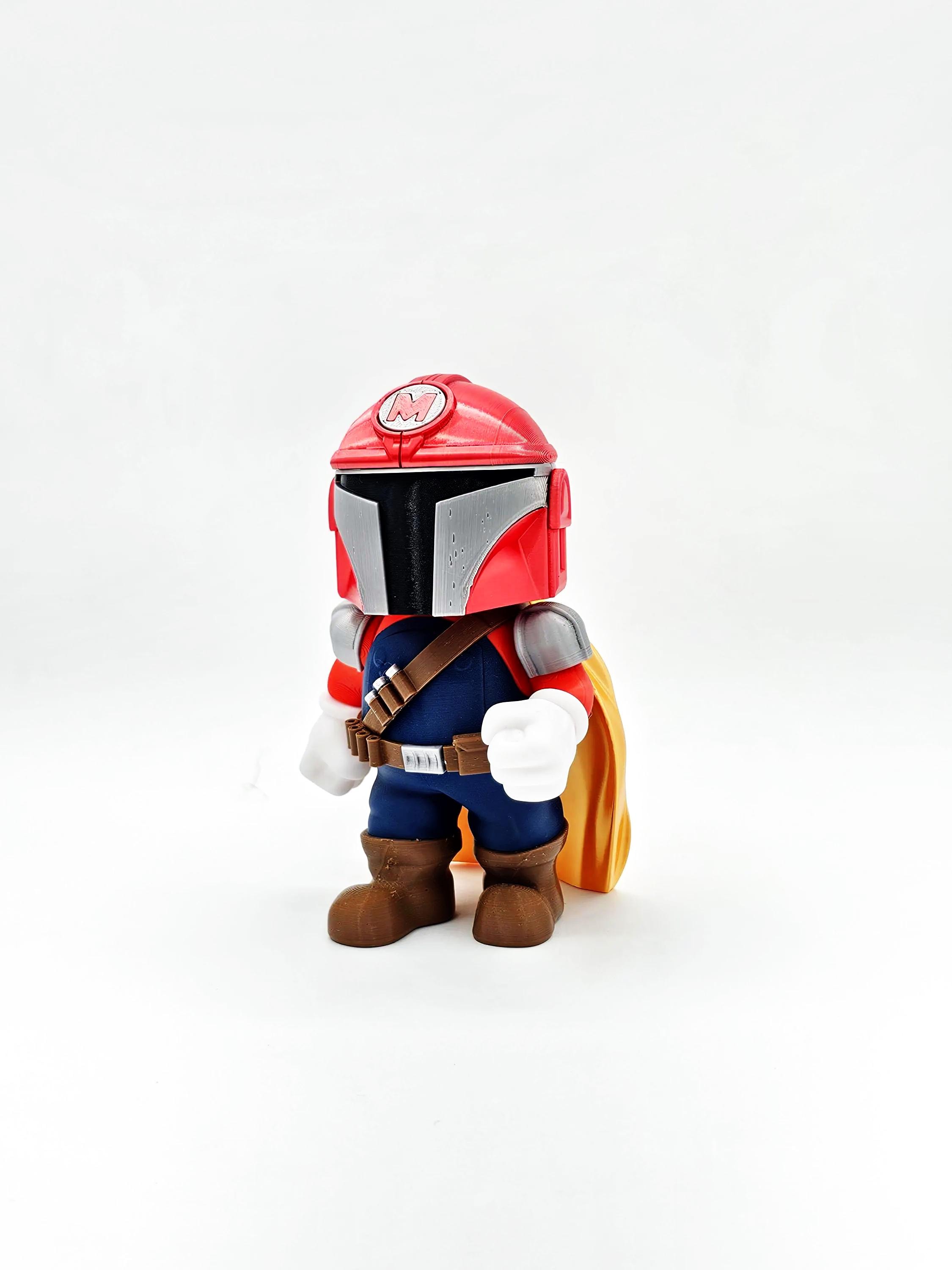 Mariolorian - Mario-Lorian - Mario x Mandalorian - 3D Printed Fan Art - Get Yours Now!