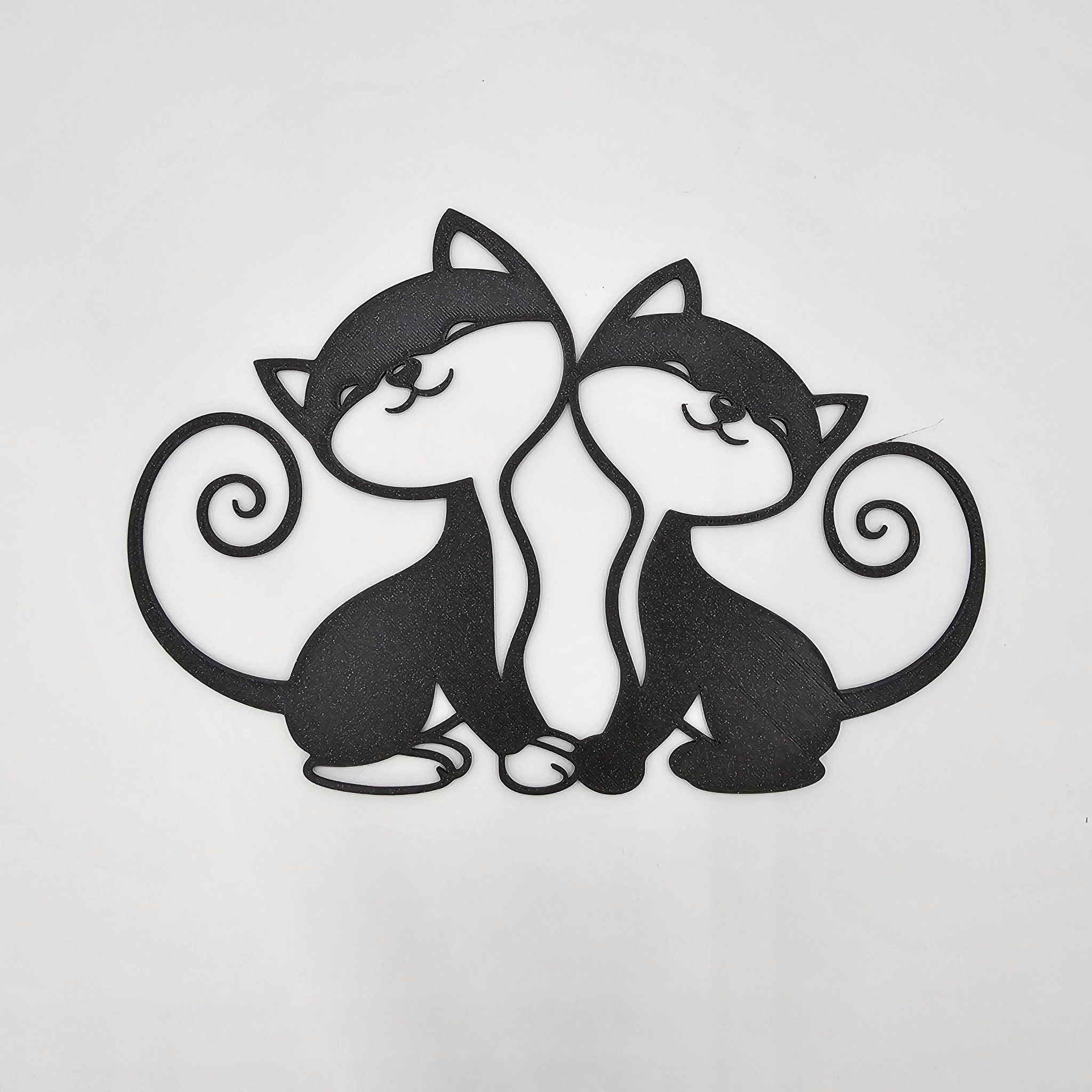 3D Printed Cat Wall Mount - Cute PLA Decor