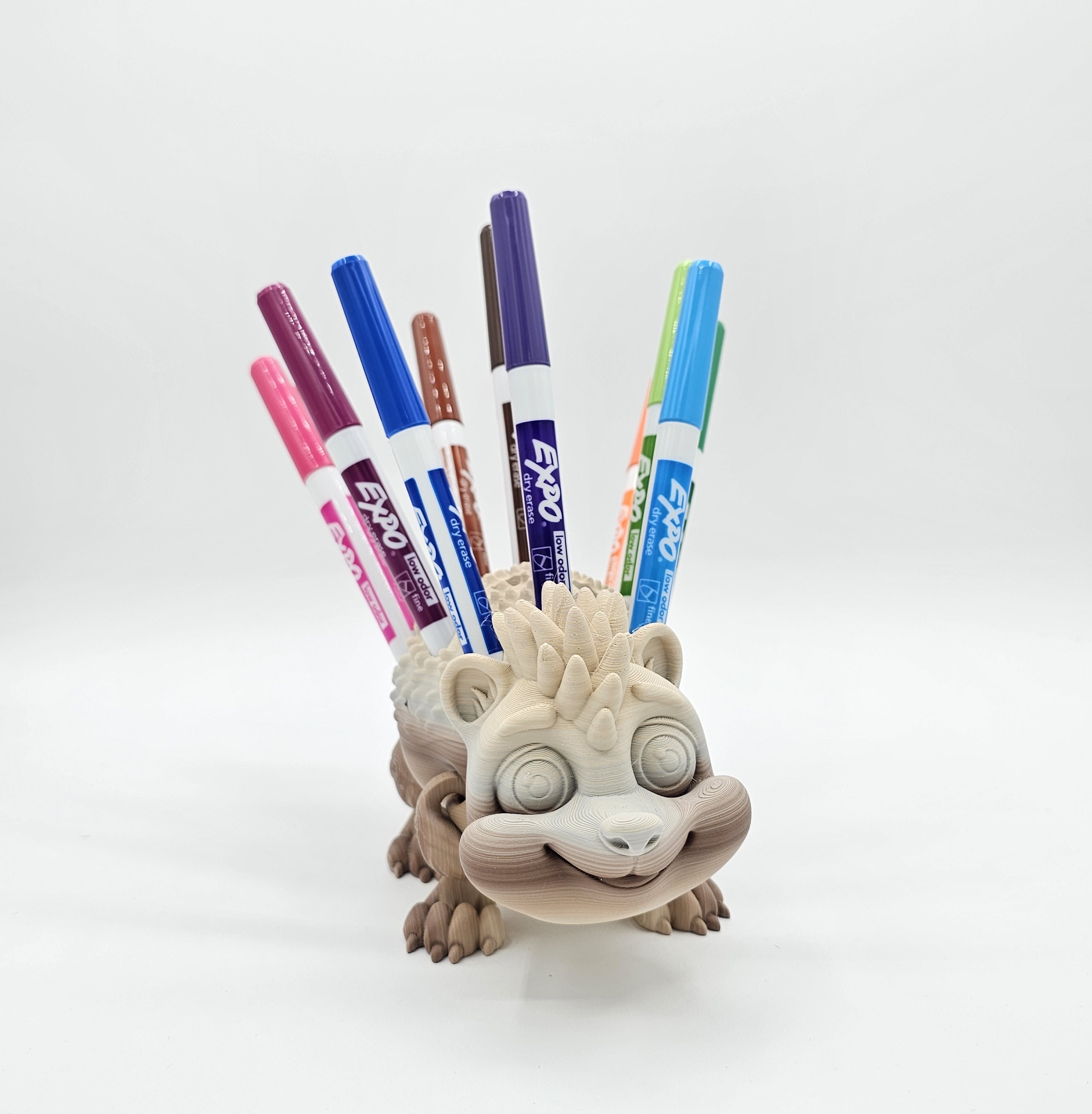 3D Printed Porcupine Pen Holder: Adorable Desk Organizer