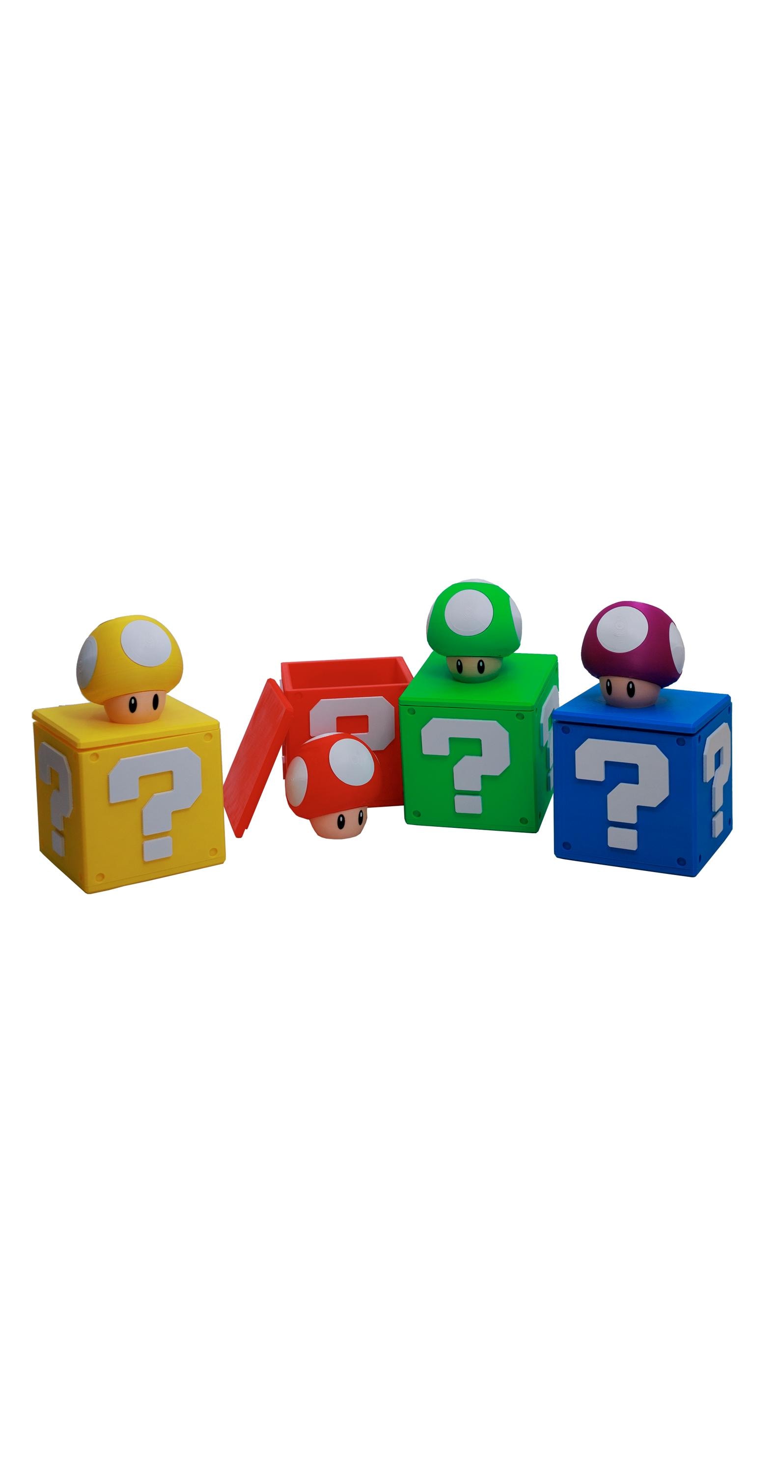 3D Printed Mario Collectible 8” Question Mark Block (Mushroom is included)