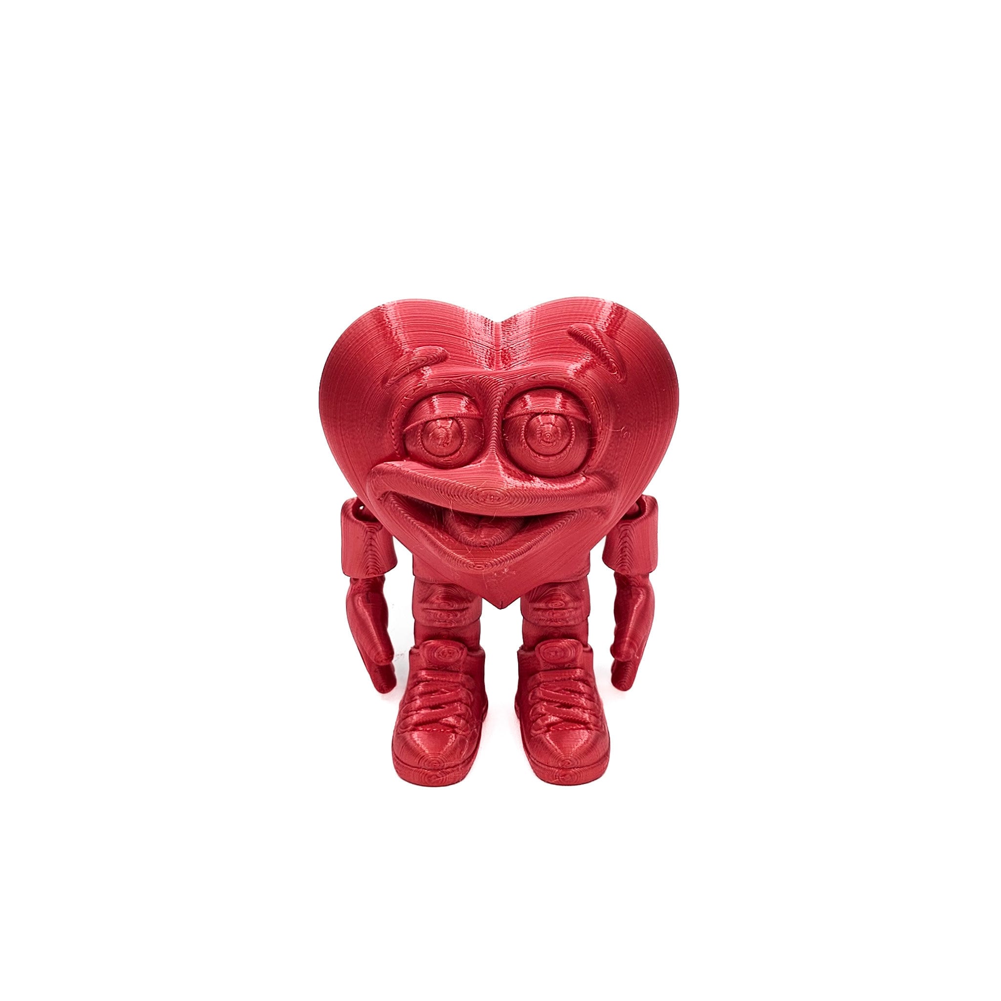 3D Printed Articulated Heart Guy: Flexi Desk Toy