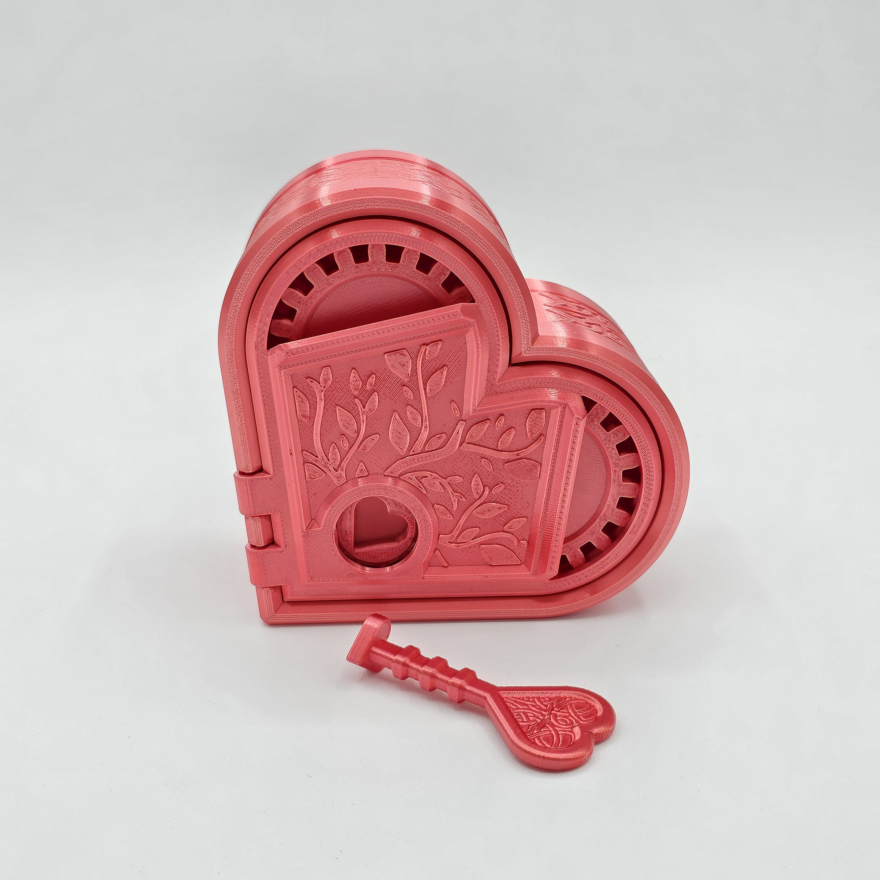 3D Printed Heart Lock Box: Romantic Keepsake, Many Colors