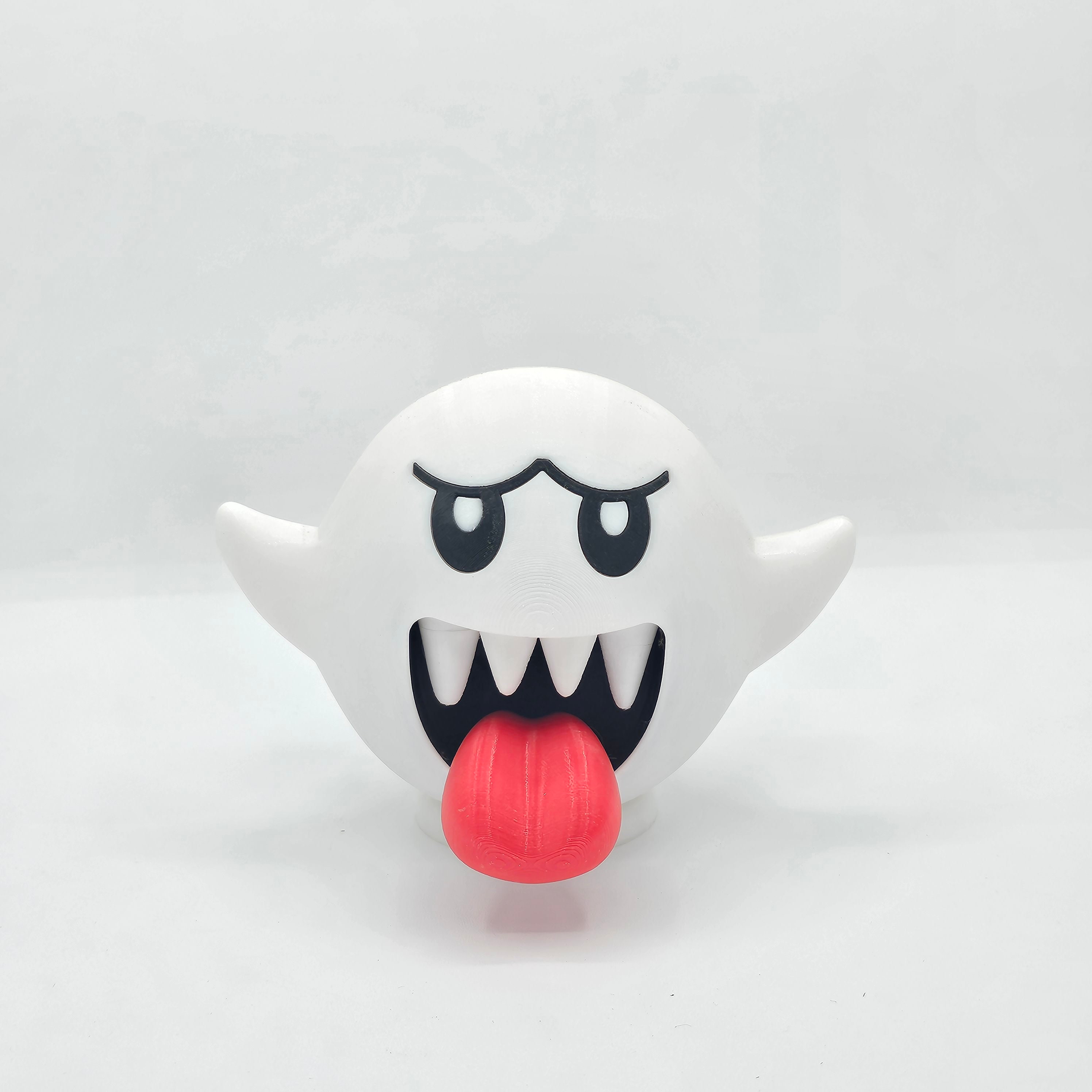 3D Printed Boo Figure: Super Mario Fan Art, Customizable Colors