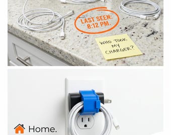 3D Printed iPhone Charger Lock: Anti-Loss Wire Dock (Set of 3)