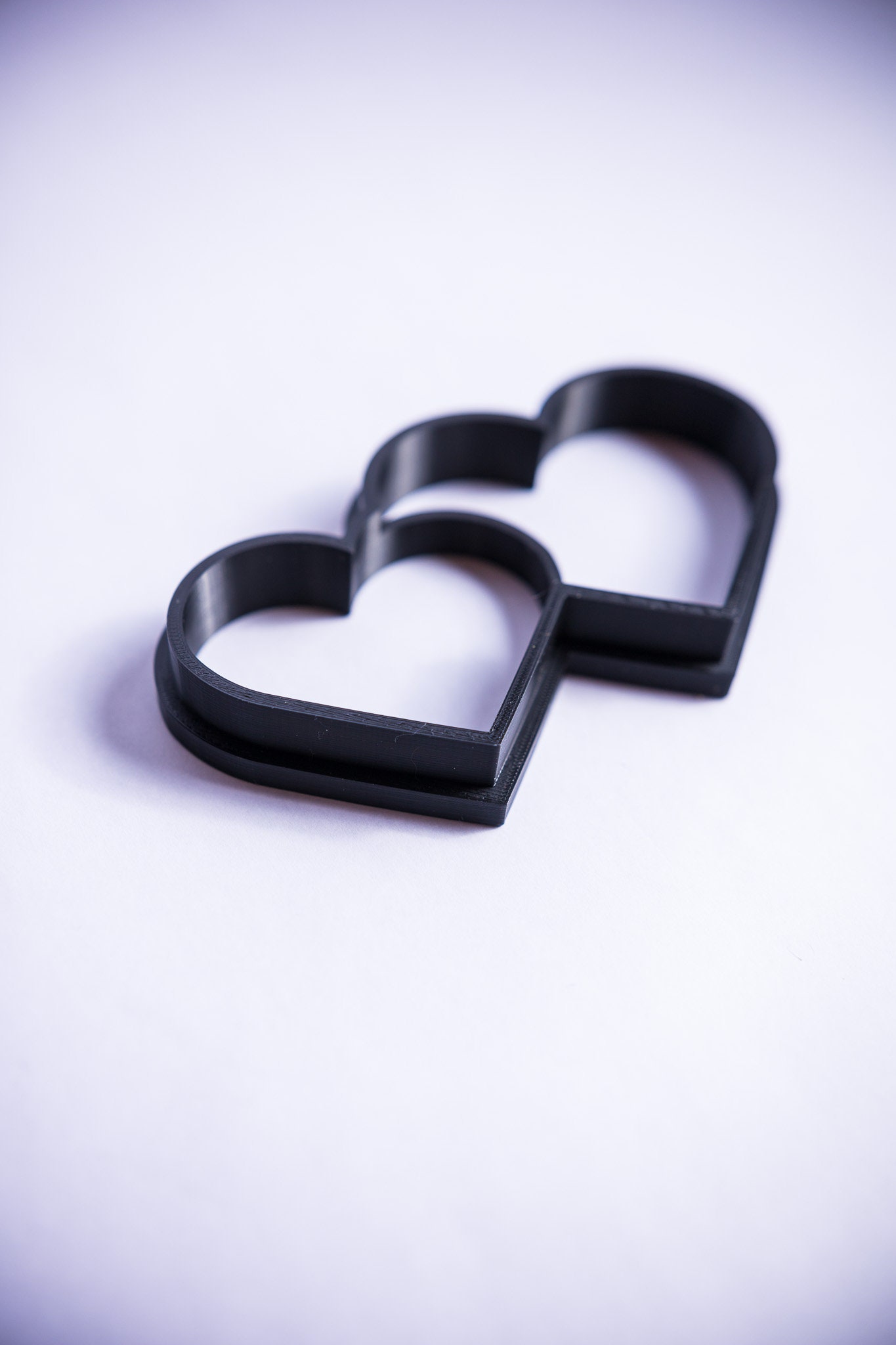 Dual Heart Display or Cookie Cutter Mold! 3D Printed - Any Colors!