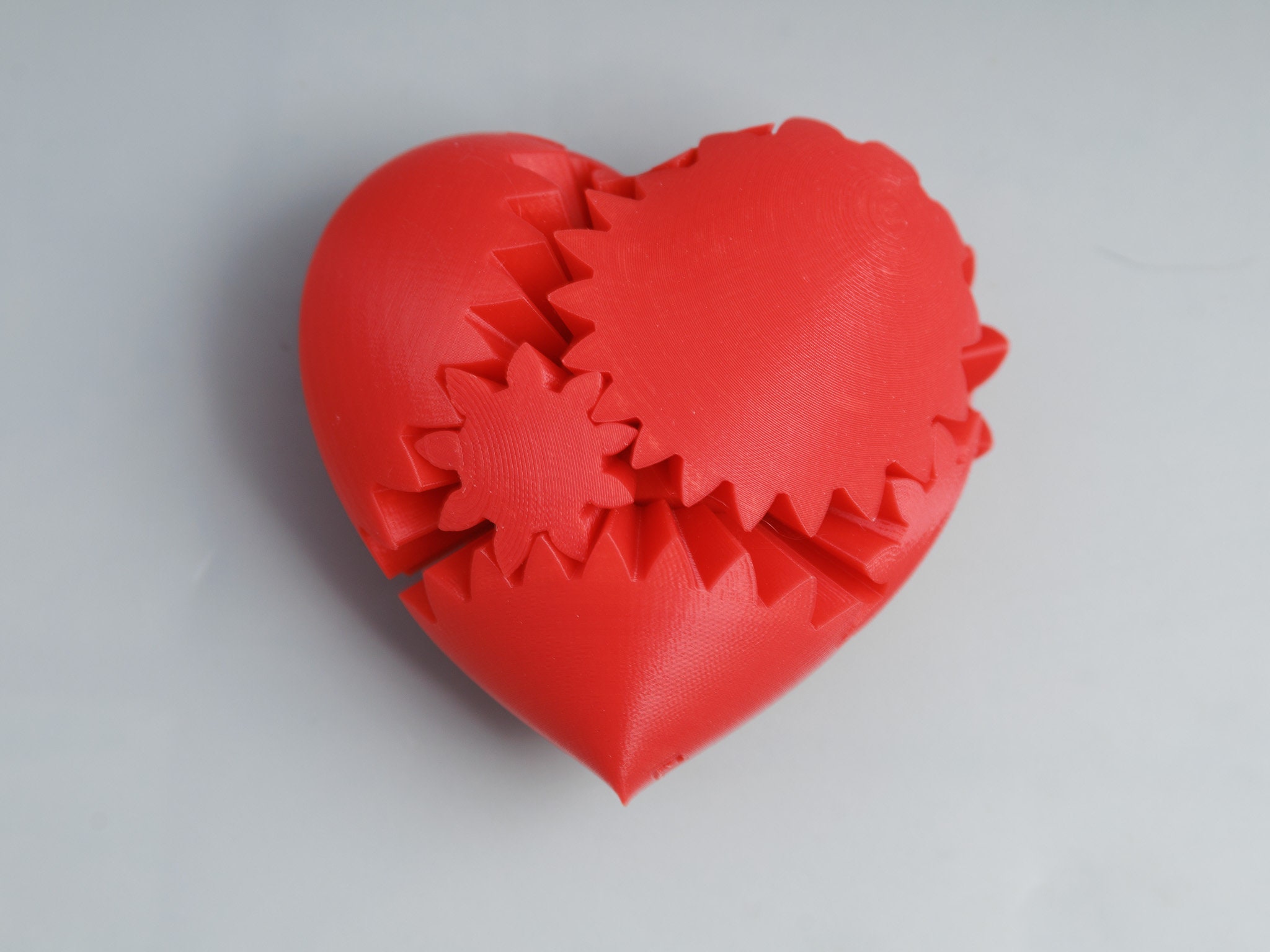 3D Printed Rotating Heart Gear: Fidget Puzzle Toy