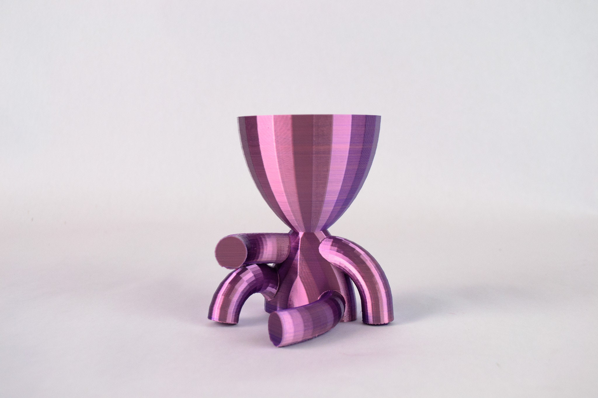 3D Printed Sitting Man Planter: Desk Decor, Choose Your Color