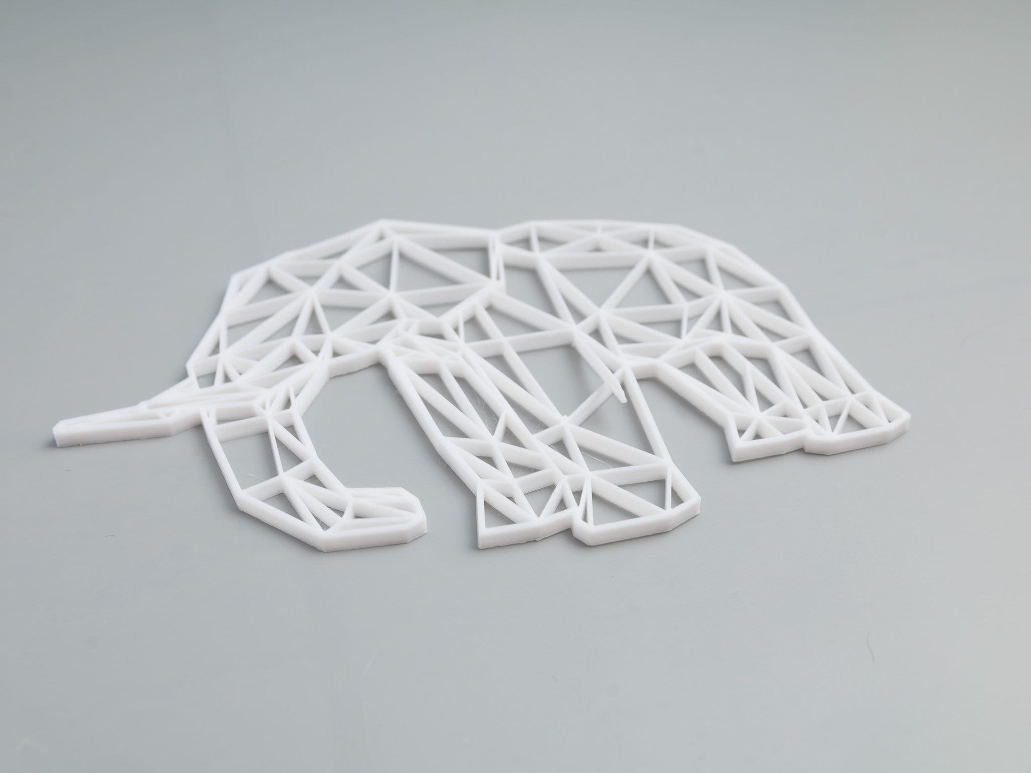 3D Printed Elephant Wall Art: Geometric Nursery Decor