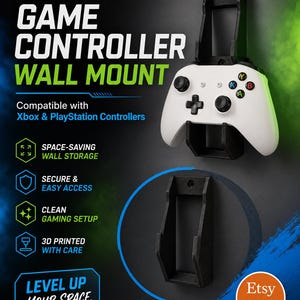 3D Printed Game Controller Wall Mount - Xbox, Playstation