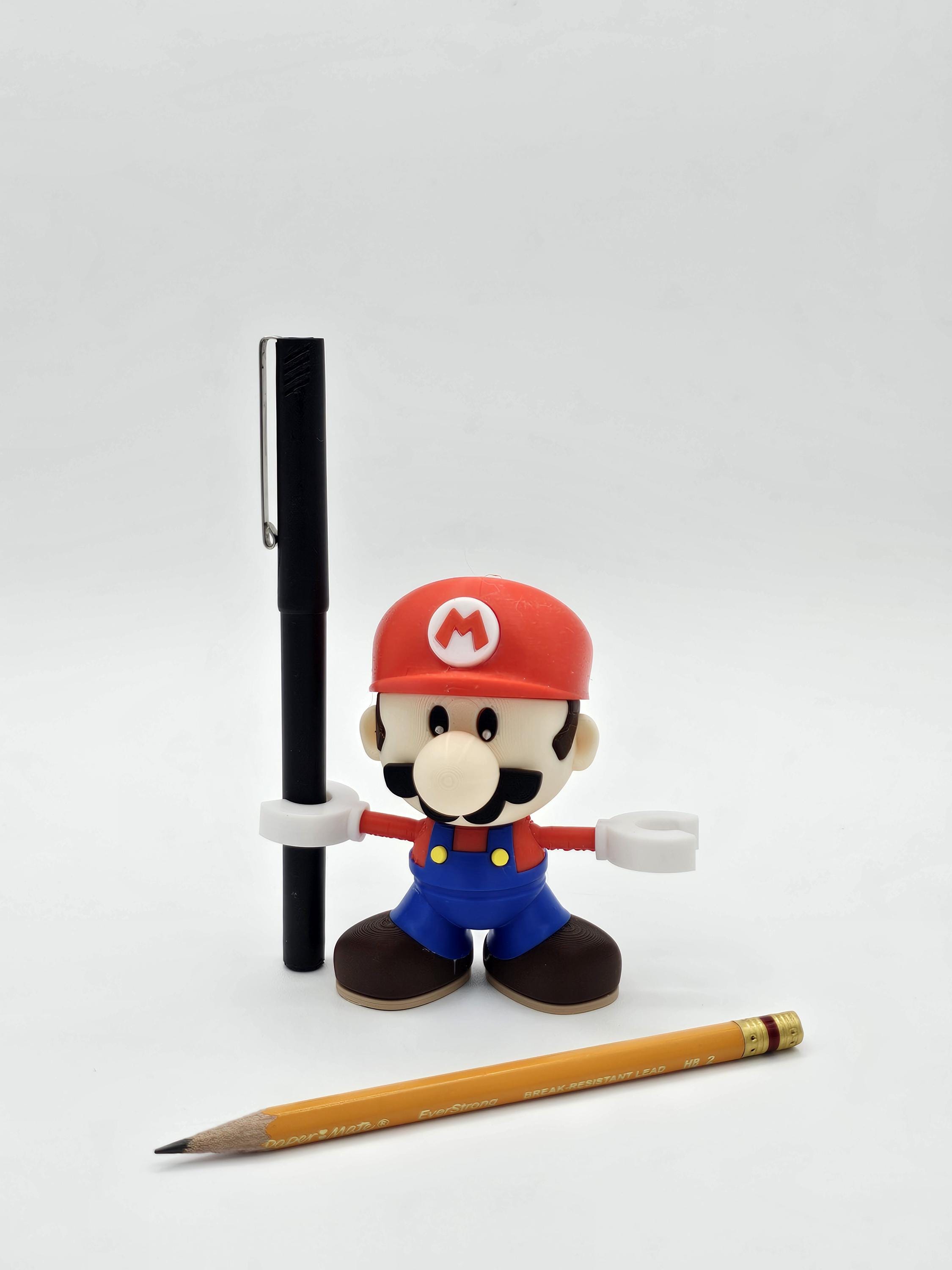 Mario Pencil/Pen Holder – Super Mario Collection - 3D Printed