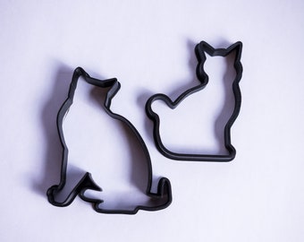 Formine per biscotti a forma di gatto (2 pezzi): stampi in PLA stampati in 3D