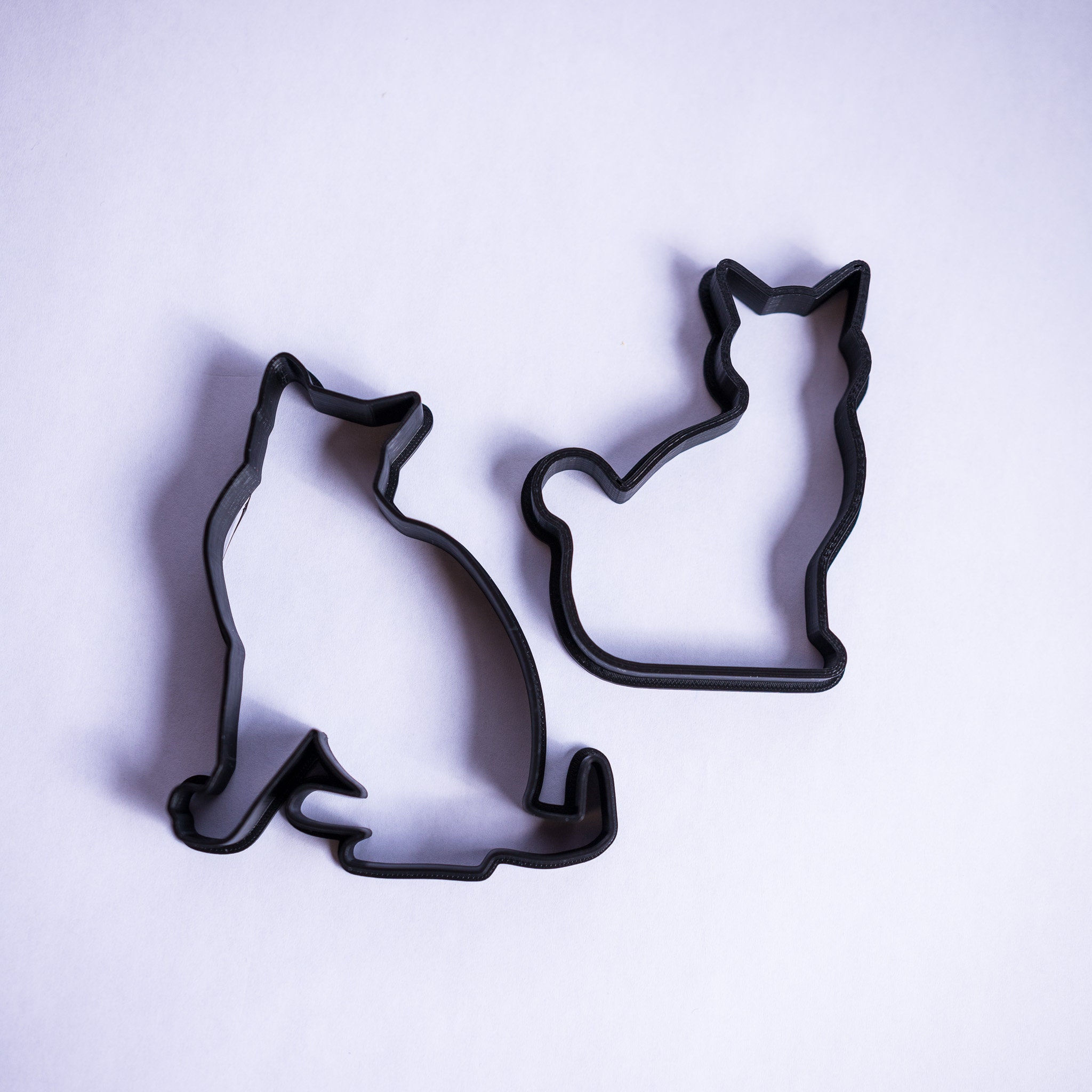 Cat Cookie Cutters (2pc): 3D Printed PLA Molds