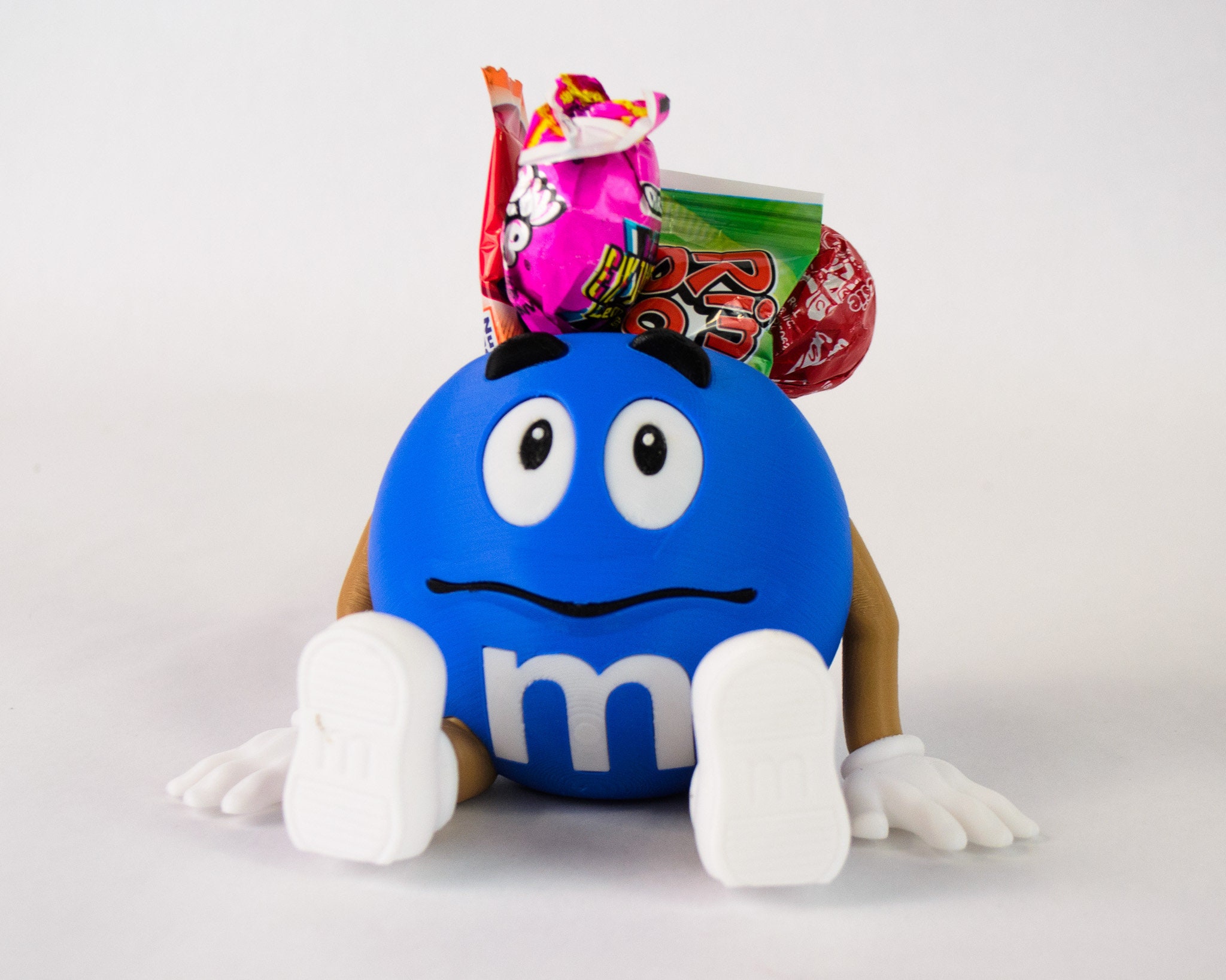 Mini 3D Printed M&M Guy: 2-inch Candy/pencil Holder With Storage