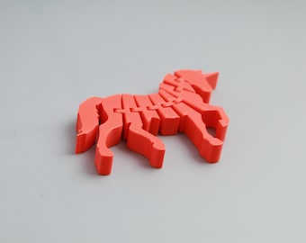 3D Printed Articulating Unicorn Fidget Toy - Many Colors, Poseable