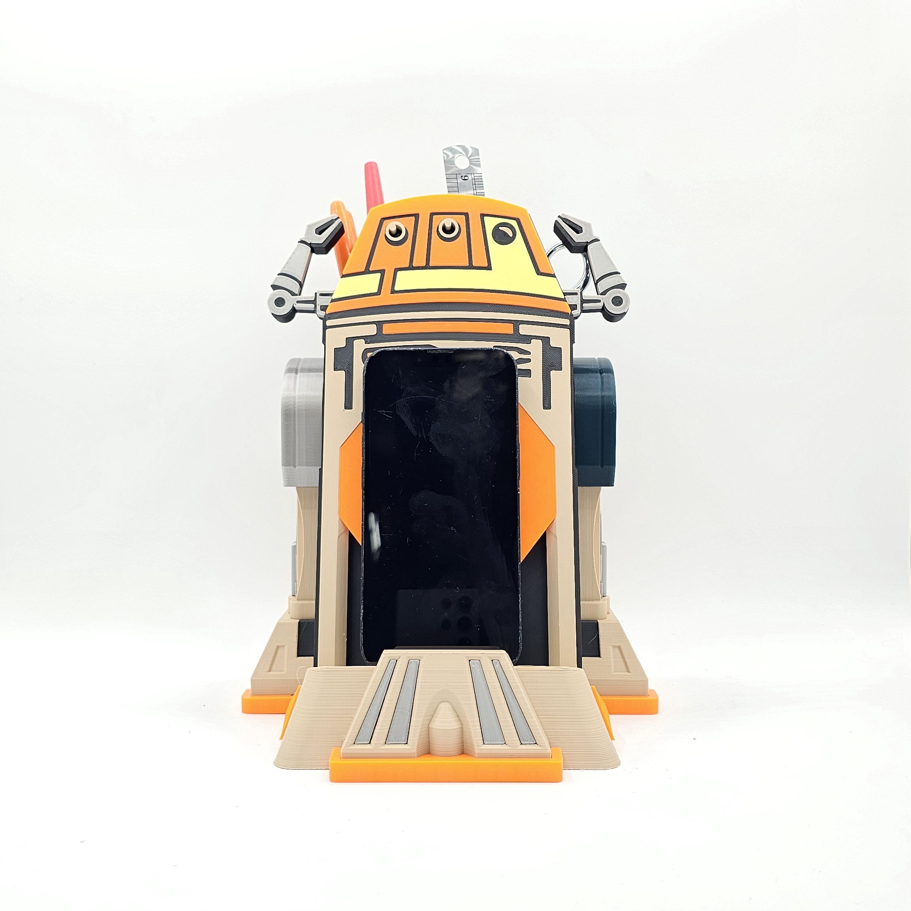 C1-10 Chopper Wireless Charging Dock & Desk Organizer – 3D Printed Star Wars Inspired Dock